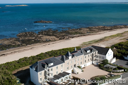 Photographie aérienne du 
Relais de l'océan par cerf-volant KAP